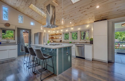 Glenwood Springs House | Locally owned modern house with unique path over roaring fork pedestrian bridge