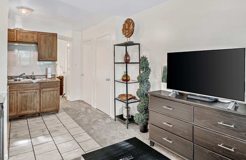 Highspire Apartment | Location Convenient 1BR with Comfy Sofa and TV