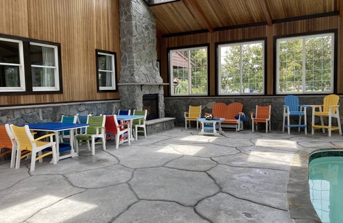 Ocean View House | Lodge style home w/INDOOR pool/spa, 2 miles to the beach, onsite canal access
