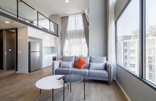 Rama 9 Apartment | loft 二房可住4人 近jodd夜市 游泳池