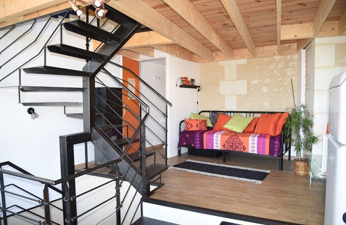 Amboise Cottage | Loft 3 * partly troglo, downtown, parking, garden, superb view, 4/5 pers