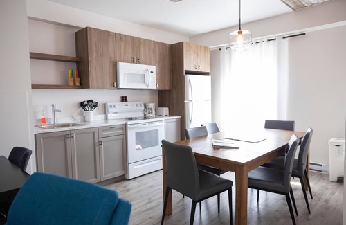 Rouyn-Noranda Apartment | Loft with two beds and a sofa bed on rue Gamble Ouest (Le Central)