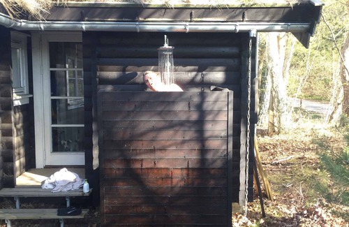 Nykobing Sjaelland House | Log house near a child-friendly sandy beach