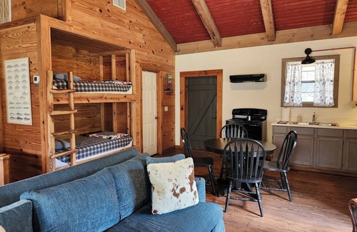 Leakey Cabin | Lost Maples' Red Rooster House