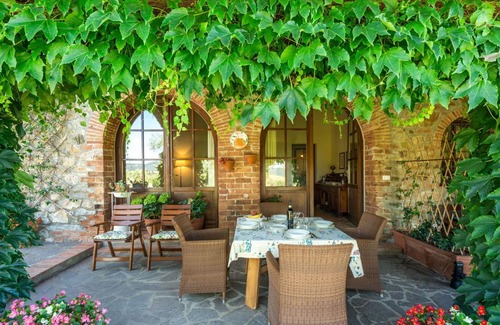 Campagnatico Villa | Lovely apartment in villa with pool, A/C, WIFI, patio, pets allowed, panoramic view and parking