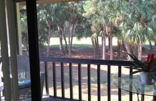 The Meadows Condo | Lovely views from the lanai in this 2BR 2BA condo with heated community pool