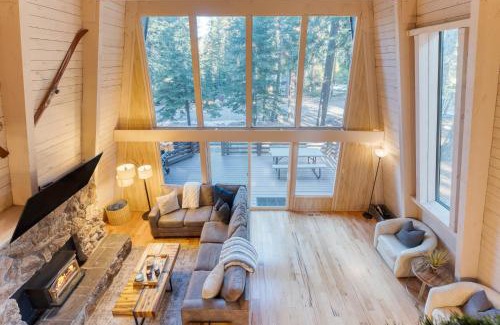 Carnelian Bay House | Lundy Bearden Serene Tahoe Retreat with Deck Fireplace and Forest Views