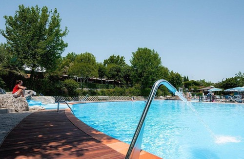 Borgo Maggiore Ski Chalet | Luxe 5 Pers. Villatent at Centro Vacanze San Marino with large swimming park