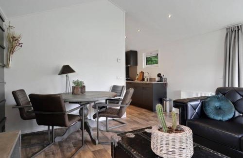 Oosterwolde House | Luxe chalet in Oosterwolde in FRIESLAND, op rustig park met uitzicht op meer en strandje