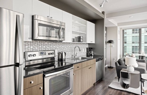 Theatre District Apartment | Luxe Chinatown/Theater District 1BR w/Gym & W/D, nr T, by Blueground