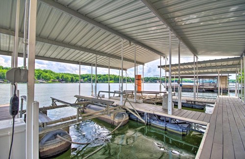 Gravois Mills House | Luxe Lake Ozarks Getaway with Private Boat Dock