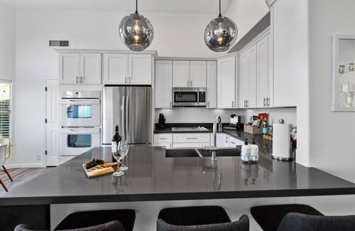 Arrowhead Lakes House | Luxe Lakefront Desert Oasis w/Boat & Heated Pool