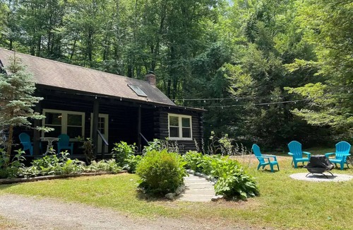 Great Barrington Cabin | Luxe Log Cabin Minutes From Skiing, Hiking, & More