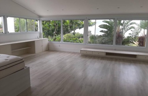 Florianopolis House | Luxurious house ocean front , ocean view from the living room and master bed