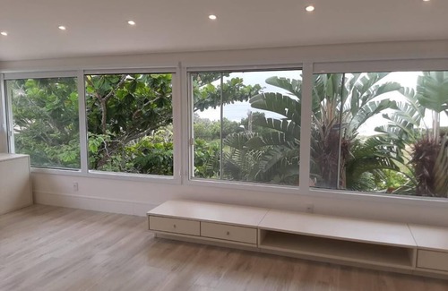 Florianopolis House | Luxurious house ocean front , ocean view from the living room and master bed