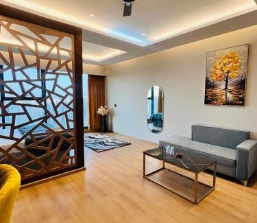 Greater Noida Apartment | Luxurious Suite with Panoramic glass wall