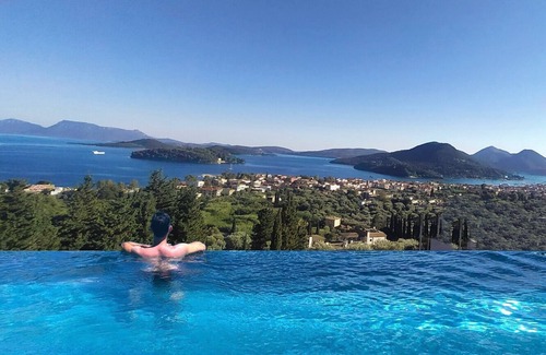 Nidri Villa | Luxurious Twin Stone Villa with breathtaking view