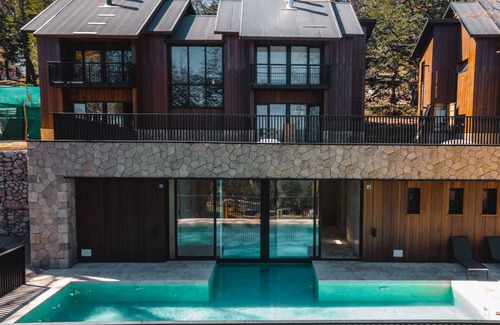 Lanin National Park Cabin | Luxury in nature: Mountain villa with views of the Lanin Volcano.