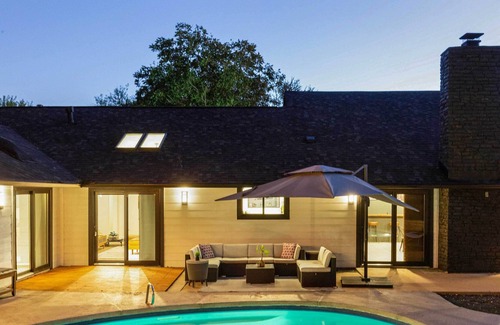North Austin Civic Association Cottage | Luxury Austin Home w/ Game Room & Fire Pit!