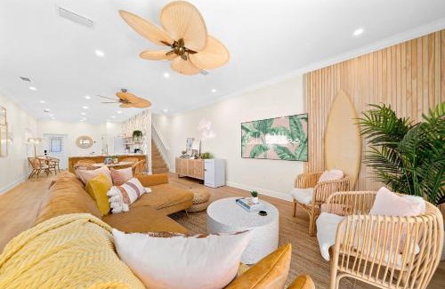 Port Canaveral Villa | Luxury Beach House 3 Blocks from the Beach with Hot Tub a Fire Pit Outdoor Oasis