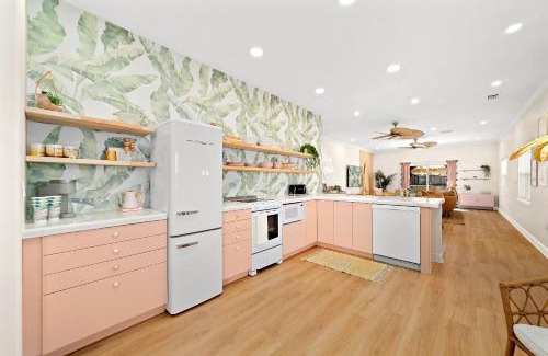 Port Canaveral Villa | Luxury Beach House 3 Blocks from the Beach with Hot Tub a Fire Pit Outdoor Oasis