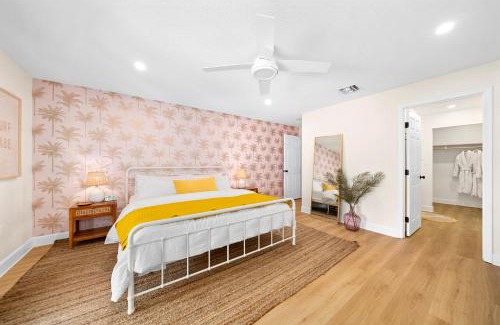 Port Canaveral Villa | Luxury Beach House 3 Blocks from the Beach with Hot Tub a Fire Pit Outdoor Oasis