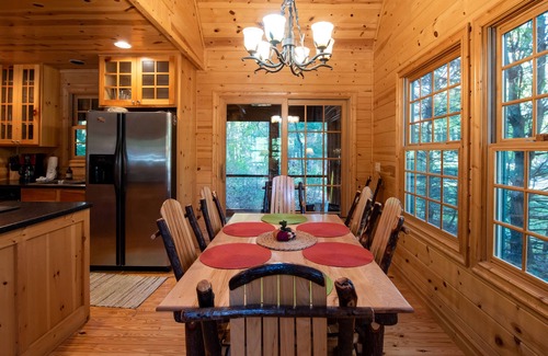 Saugatuck Cottage | Luxury Cedar Cabin on the Lake with Heated Pool & Hot Tub. Close to Ski resort