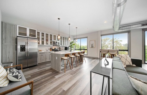 Lake Orion Apartment | Luxury Downtown Apartment, 2-Bed 2-Bath with Balcony Overlooking the River!