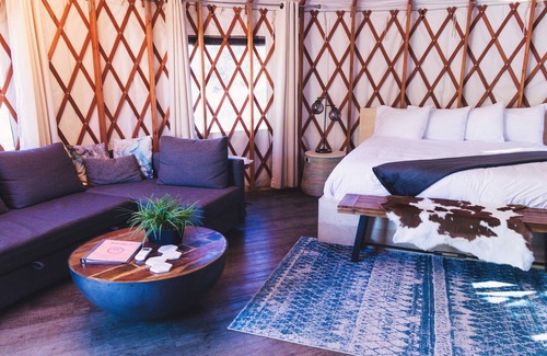 Escalante Resort | Luxury Glamping Yurt Resort Between National Parks with desert mountain views, close to hiking trails, slot canyons, off-roading and more!