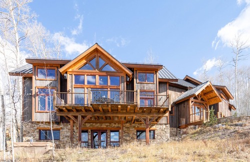 Telluride House | Luxury home with majestic mountain views, private hot tub, fireplace & deck