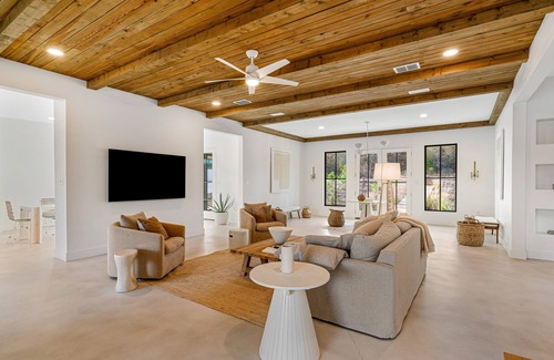 Arp House | Luxury home with private beach, pool, firepit, & chef's kitchen