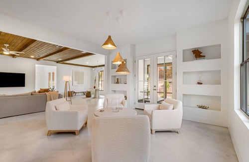 Arp House | Luxury home with private beach, pool, firepit, & chef's kitchen