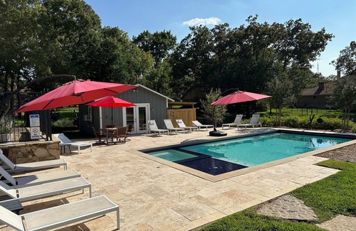 Star Harbor House | Luxury Lakefront @ Cedar Creek. Private luxury heated pool and Hot Tub!