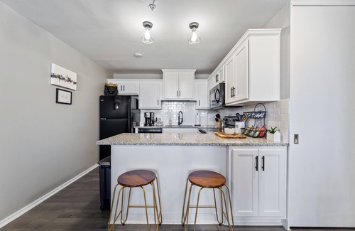 Downtown Omaha Condo | Luxury Mid-century Condo, Cozy & Fully Remodeled. Stocked with Many Extras!