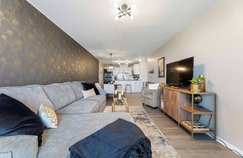 Downtown Omaha Condo | Luxury Mid-century Condo, Cozy & Fully Remodeled. Stocked with Many Extras!
