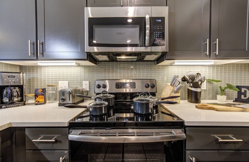 Conroe Apartment | Luxury Modern Art1-Bedroom Apt. Near Eateries, Theatre, and Patio Pool View.