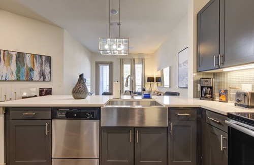 Conroe Apartment | Luxury Modern Art1-Bedroom Apt. Near Eateries, Theatre, and Patio Pool View.