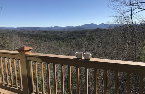 Blue Ridge Cabin | Luxury MTN House *Breathtaking Views* Hot Tub* 2 Outdoor Fireplaces *Fire Pit