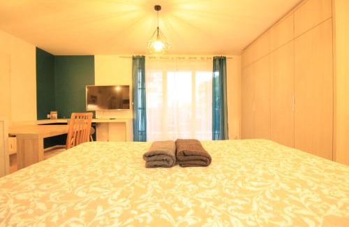 Arpajon Apartment | Luxury New - 8mn walk RER C-Paris-Eiffel Tower, Free Stree Parking, Private Balcony, Bultex Mattress 160x200, Elevator, Arpajon Hospital