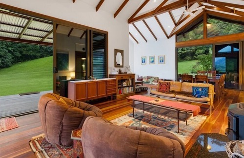 Main Arm House | Luxury Private Retreat Near Mullumbimby, Fireplace