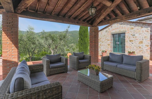 Monsummano Terme Villa | Luxury stone villa with infinity pool,jacuzzi corner,Wi-Fi, gym room, sleeps 11