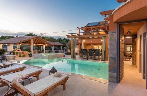 Bicine Villa | Luxury Villa Finessa Skradin 1 with heated pool, jacuzzi and sauna