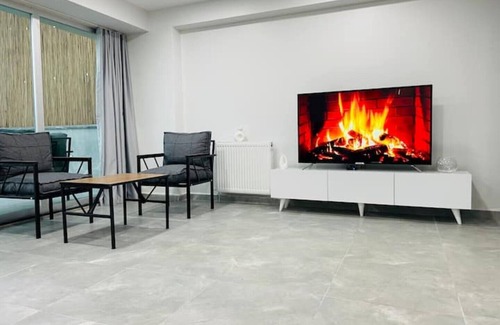 Kagithane Apartment | Luxusloft mit Terrasse und Meerblick