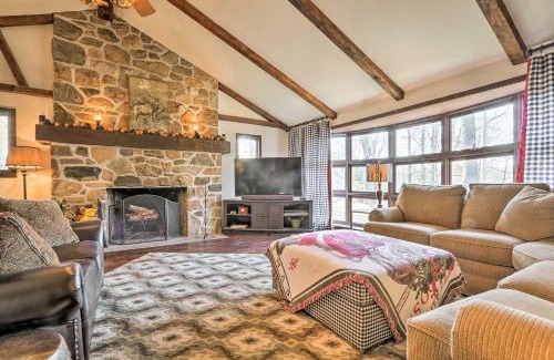 Seisholtzville House | Macungie Cabin with Fireplace Near Bear Creek Skiing
