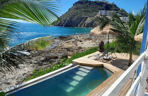 Point Blanche Apartment | Magnificent one-bedroom apartment - 80m2, private pool Terrasse, deck on Océan