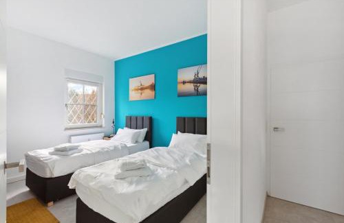 Markranstaedt Apartment | MARLEI 6 Apartment mit 3 Schlafzimmern, gemütlichen Wohnbereich, mit 2 WCs