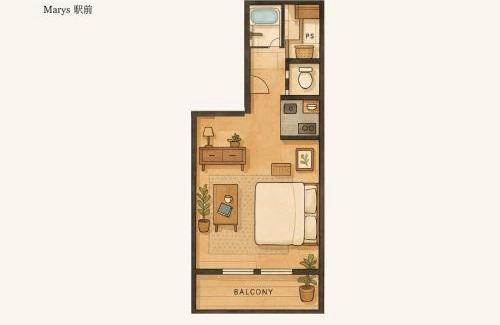 Hakata Ekimae Apartment | Mary's Room in Hakata