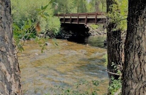 Clark Cabin | Maverick - 2 bedroom, 2 bath cozy cabin with kitchen. Has park and pond views