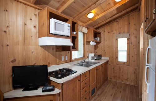 Lakehills Resort | Medina Lake Camping Resort Studio Cabin 2