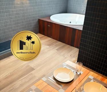 Intermares Apartment | Melhores Flats - Jacuzzi privativa, beira-mar
